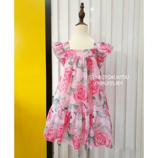 Set váy mẹ và bé Sofia hoa hồng