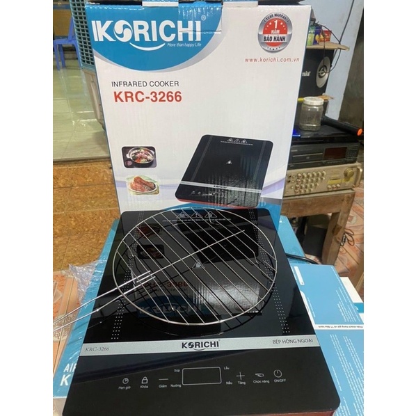 BẾP HỒNG NGOẠI KORICHI KRC-3266 TẶNG KÈM VỈ NƯỚNG BẢO HÀNH 12 THÁNG CHÍNH HÃNG