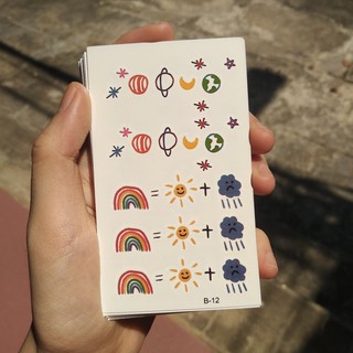 (B01➖B15 ⭐ Chọn mẫu) Hình xăm dán màu mè mẫu mới 1k 2k 3k 4K 5K