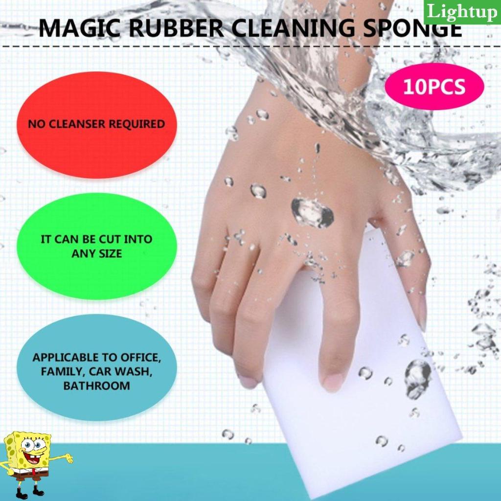 10 cái Magic Sponge Eraser Làm sạch Làm sạch Máy tạo bọt đa chức năng Màu trắng