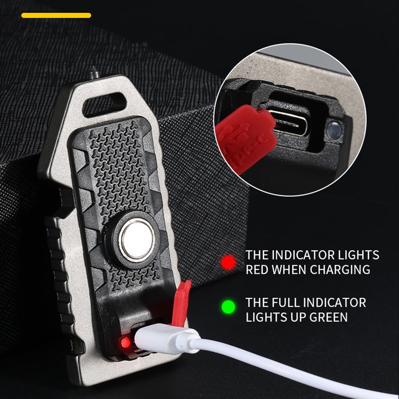 Đèn LED COB Mini Chống Thấm Nước Đa Năng Kèm Móc Khóa Tiện Dụng Cho Leo Núi / Cắm Trại