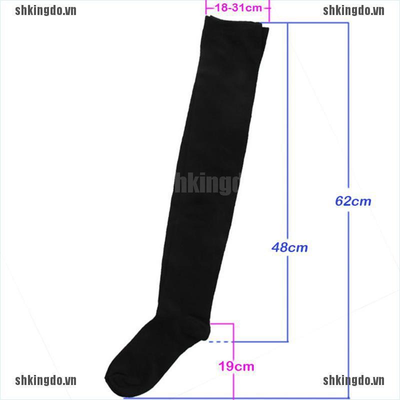 Đôi tất cotton cổ cao qua đầu gối thời trang cho nữ