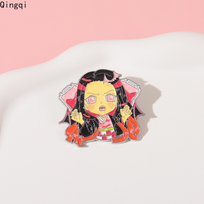 Huy hiệu cài áo Miss Zoe kim loại hình hoạt hình Kamado Nezuko dễ thương
