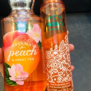 Xịt thơm + gel tắm Georgia Peach & Sweet Tea