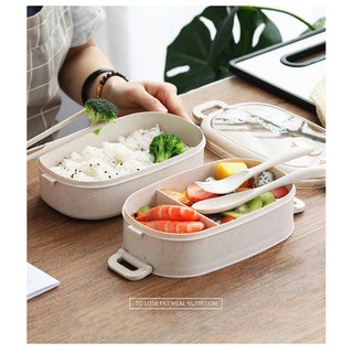 Hộp cơm lúa mạch 2 tầng GD53