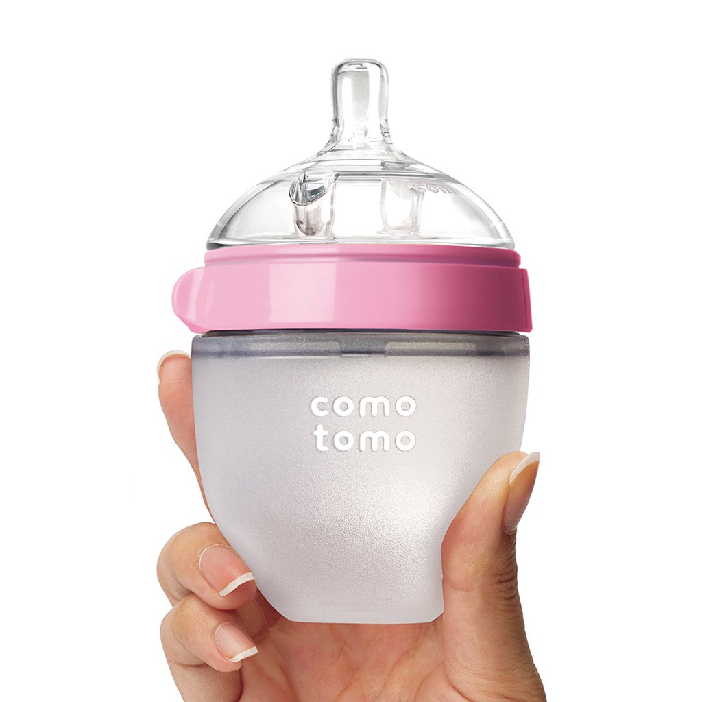 Bình sữa Silicone Comotomo 150ml màu hồng
