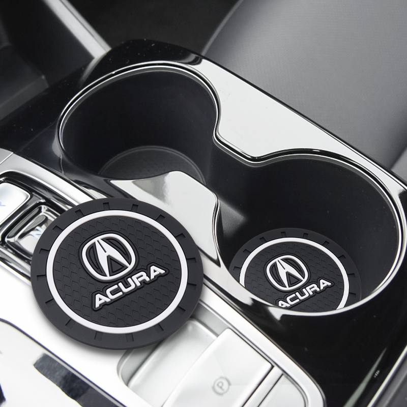 Thảm Lót Cốc Chống Trượt Chống Trầy In logo Xe Hơi Acura CDX RDX ILX TLX RLX RDX MDX NSX TL RL