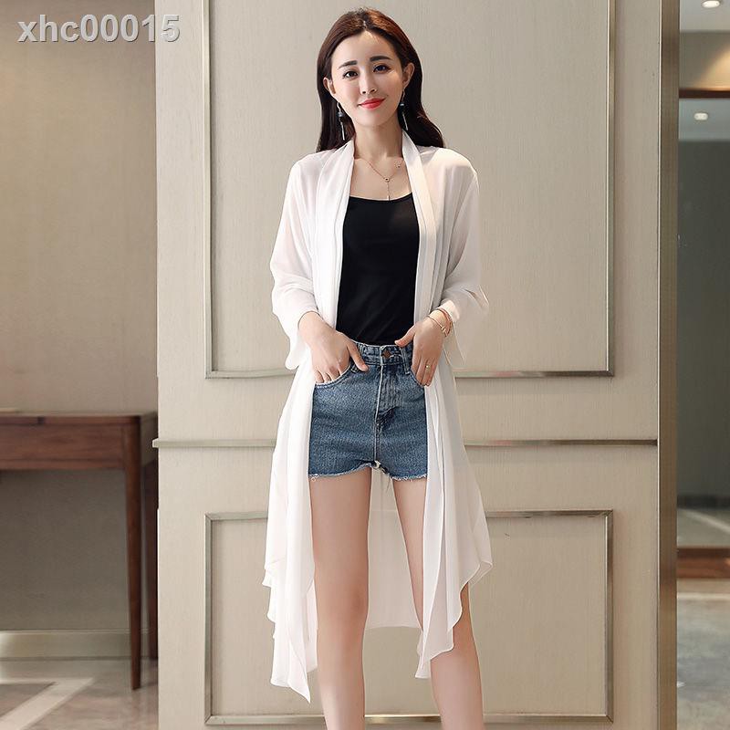 Áo Khoác Cardigan Vải Chiffon Thiết Kế Lệch Tà 2021 Cho Nữ