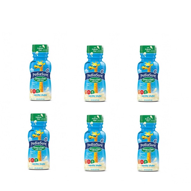 6 chai sữa nước PEDIASURE chất sơ hương vani 237 ml