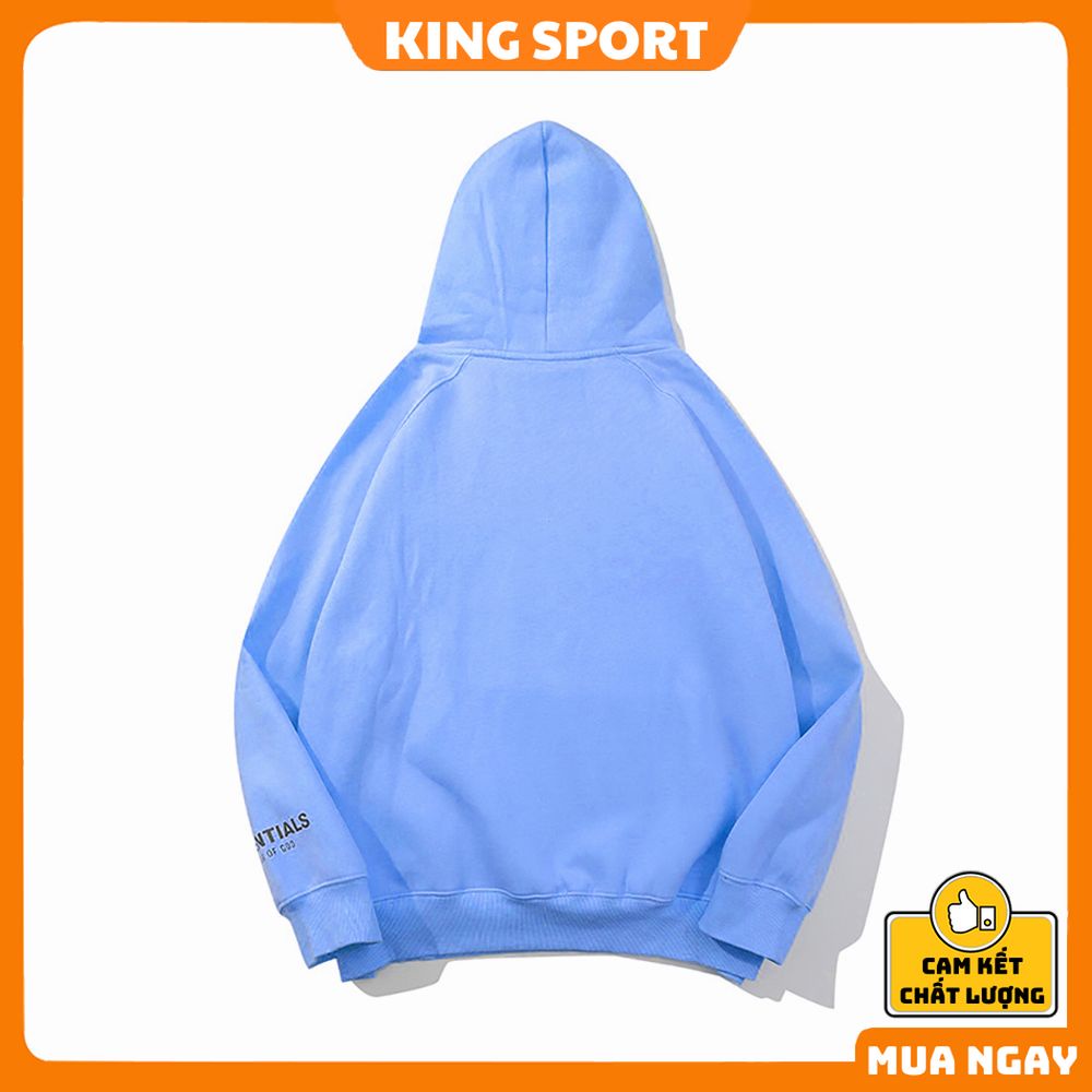 Áo hoodie essentials nữ form rộng vải nỉ mềm mịn ấm áp khoác ngoài cao cấp unisex trơn nhiều màu KING SPORT | BigBuy360 - bigbuy360.vn