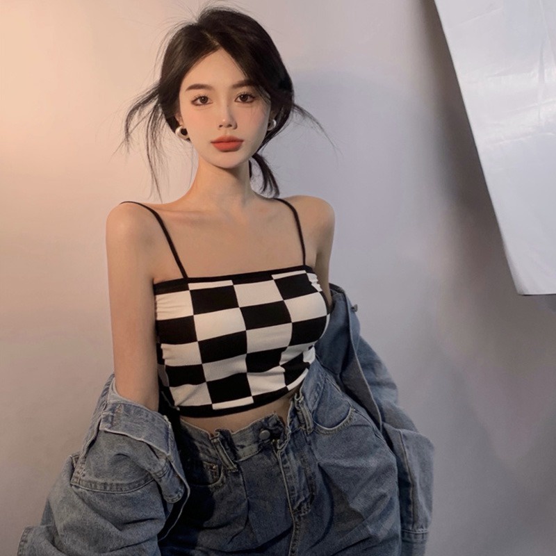 Áo Crop Top Hai Dây Siêu Nhẹ Thời Trang Mùa Hè Quyến Rũ Cho Nữ