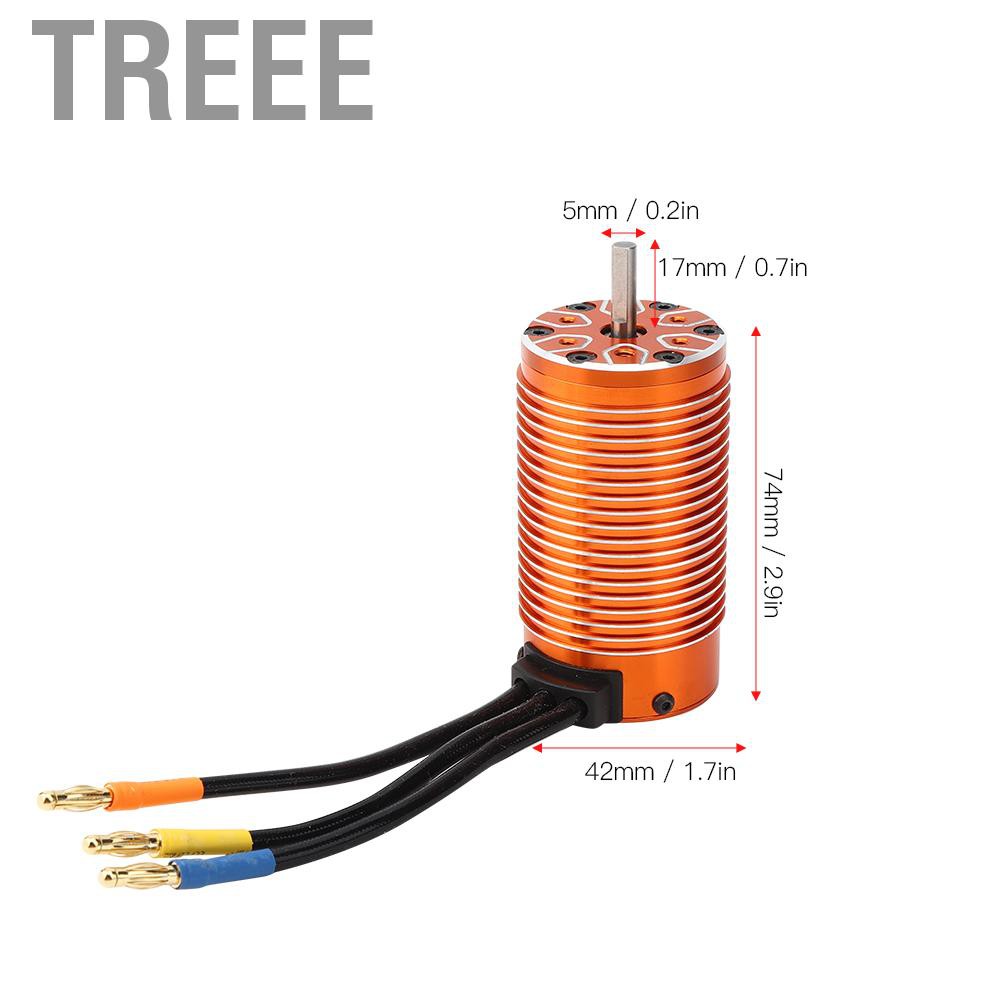 RC Động Cơ Không Chổi Than Treee 120a Esc + 4074 Cho Mô Hình Xe Điều Khiển Từ Xa