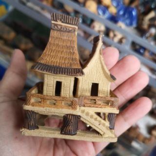 Nhà rông gốm sứ - trang trí bể cá