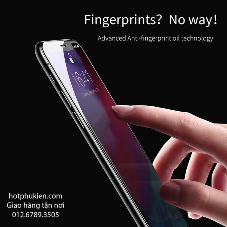 [BH 1 ĐỔI 1] Miếng dán kính cường lực màn hình iPhone XR Baseus mỏng 0.3mm thế hệ mới mặt kính phủ nano