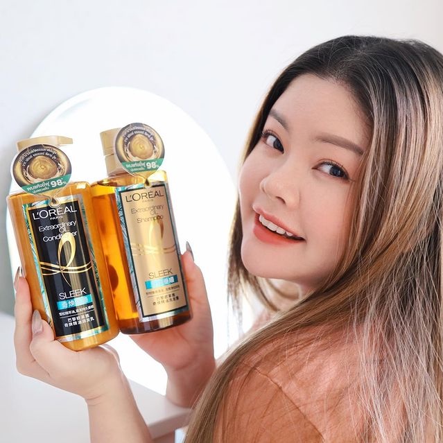 Dầu Gội, Xả L'Oreal Extraordinary Oil Shampoo Sublime Sleek 400ml