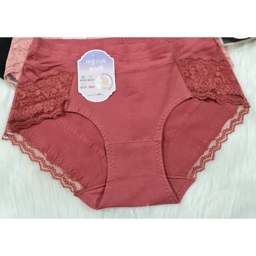 *ảnh thật*Quần lót nữ cotton cao cấp cạp cao , quần lót phối ren BigSize kháng khuẩn cho người béo #88128