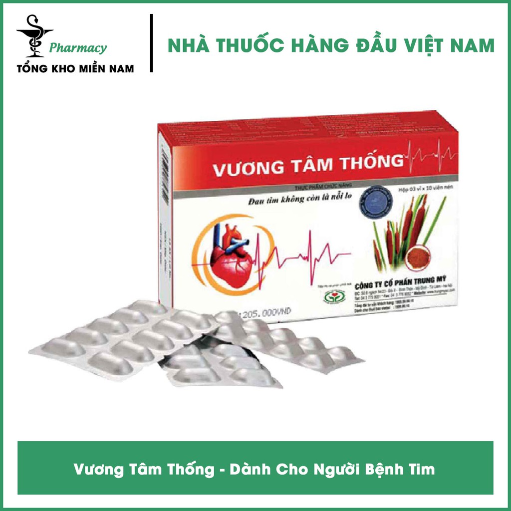Vương Tâm Thống - Hỗ trợ phòng ngừa xơ vữa động mạch (Hộp 30 viên)