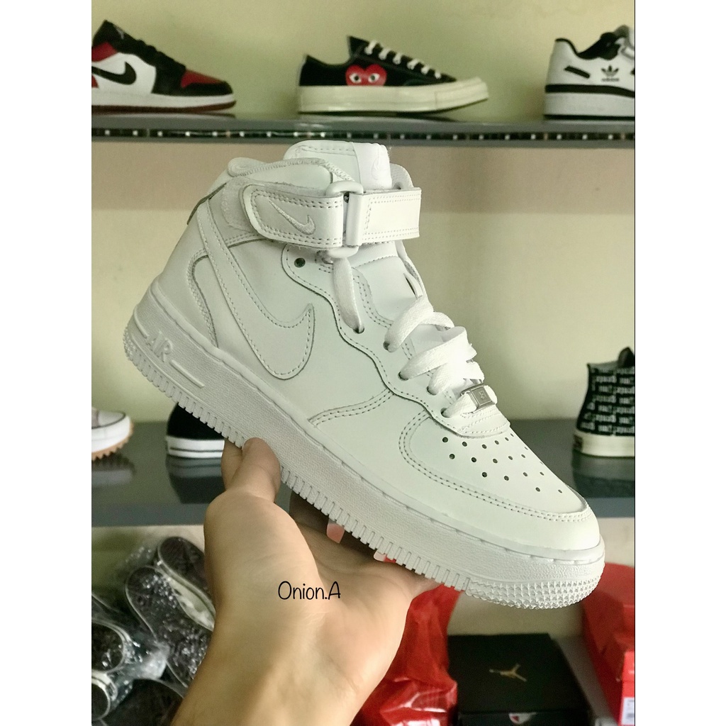 Onion.A - Giày Nike Air Force 1 Mid All White