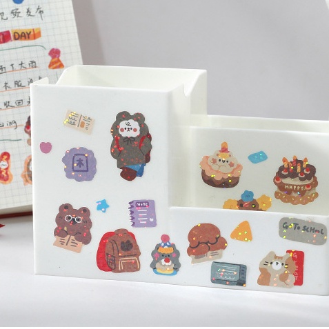 PeachSticker Dán Trang Trí Nhật Ký/Album Tự Làm Hình Trái Đào Dễ Thương 8 Kiểu Khác Nhau