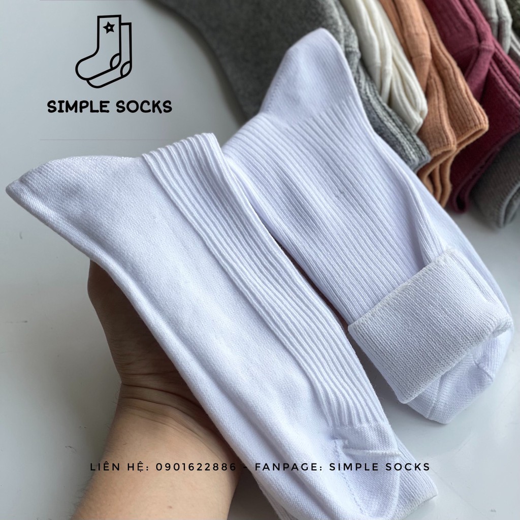 Tất Cổ Cao MuJi FREESHIPMUJI Men Organic Cotton Right Angle Rib - Vớ Cổ Cao Xuất Nhật Basic Dày Dặn