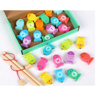 Đồ chơi câu cá gỗ 2in1 học chữ cái