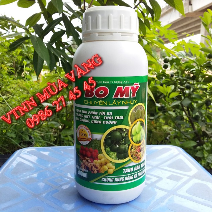 Phân bón kích thích siêu ra hoa đậu trái chống rụng trái non nứt trái BO MỸ 500ML