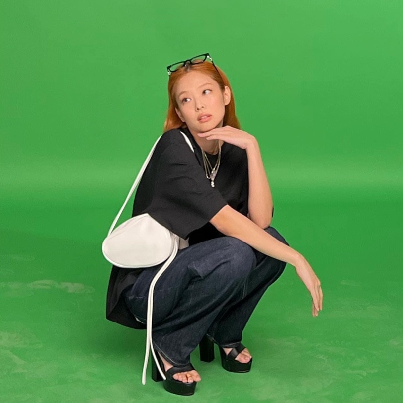 Túi da dây đôi đeo chéo đa năng cheap moment giống Jennie Blackpink