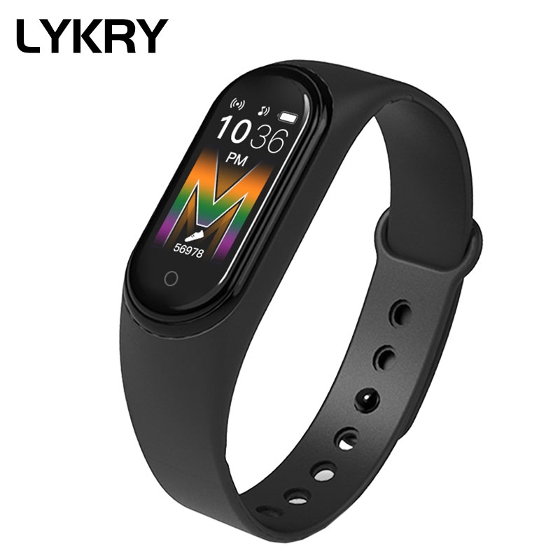 Lykry Đồng hồ thông minh đeo tay M5 chống nước IP68 hỗ trợ gọi Bluetooth/ nghe nhạc/ hỗ trợ sức khỏe/ đếm số bước chân