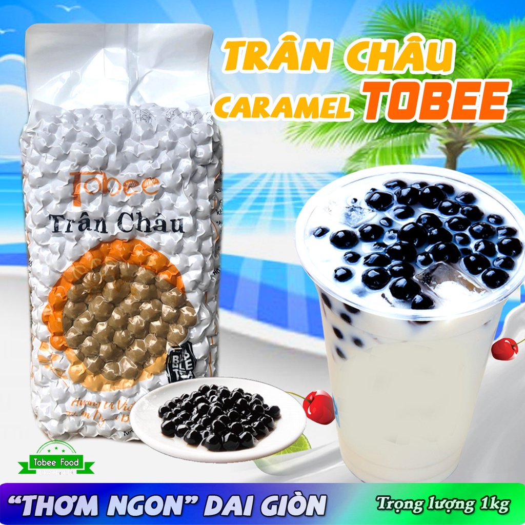 Trân Châu Caramel Đường Đen Tobee 1kg- Để được 12 tiếng - Nấu Trà Sữa Sữa Tươi Trân Châu Đường Đen