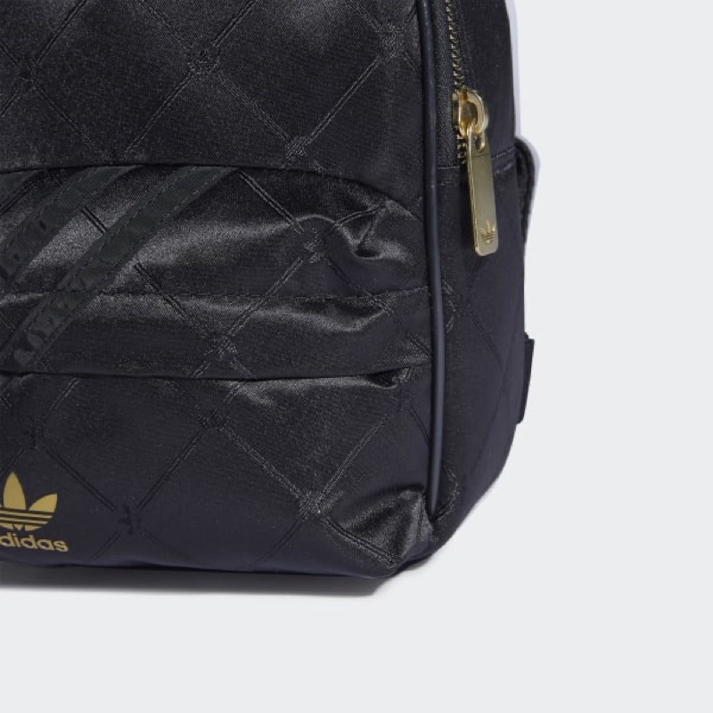 [Chính hãng Authentic]Ba lô adidas mini nhỏ xinh màu đen, vải satin có tag mạc đầy đủ chuẩn store