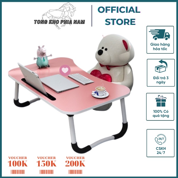 Bàn gấp gọn có khe để máy tính bảng, tiện dụng hàng xịn