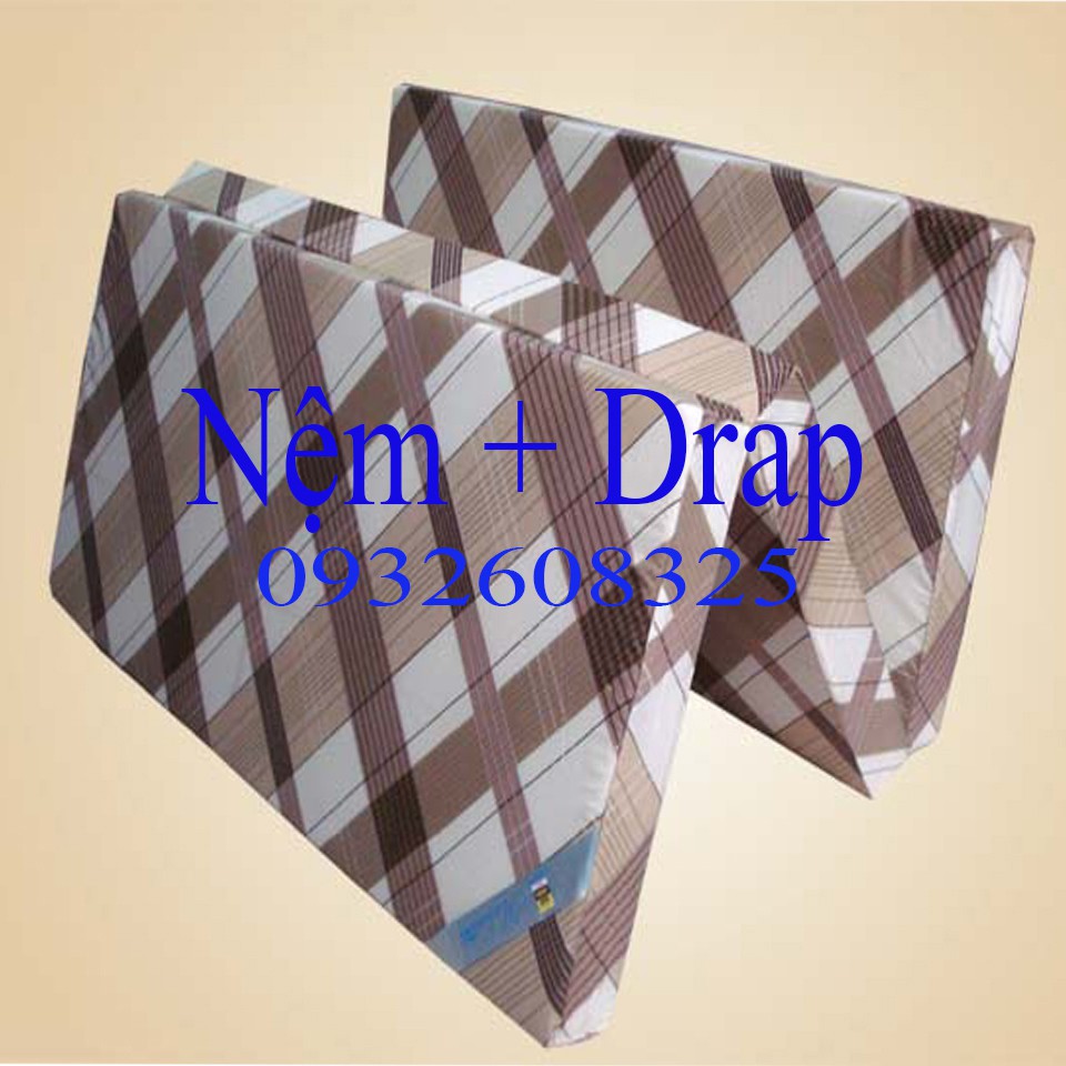 Nệm Hàn Quốc 1mx2mx5cm Pe Gấp 3( Trọn Bộ Nệm + Drap)