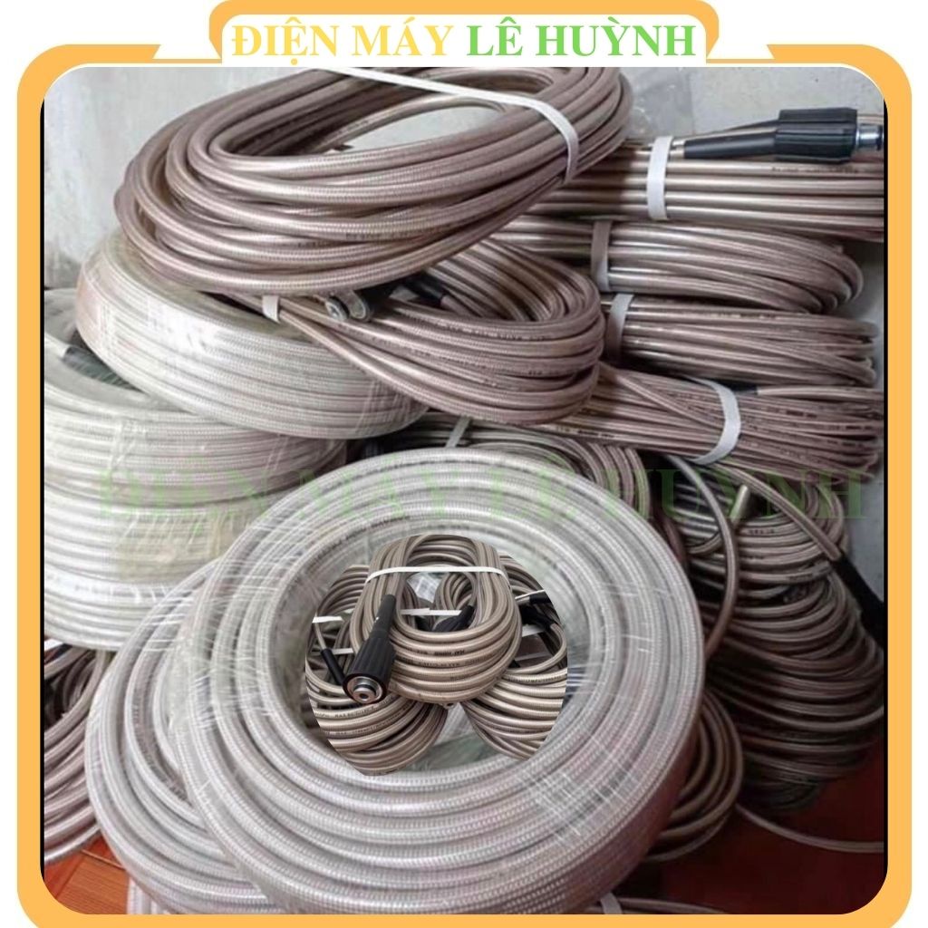 Dây máy rửa xe ô tô xe máy áp lực cao cấp nước 10 15 20 mét hàng 4 lớp chất lượng cao giá rẻ