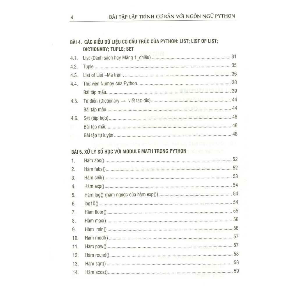 Sách - Bài Tập Lập Trình Cơ Bản Với Ngôn Ngữ Python