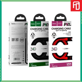 Cáp sạc nhanh hỗ trợ 18w -3.0a type c to lighting hoco u64