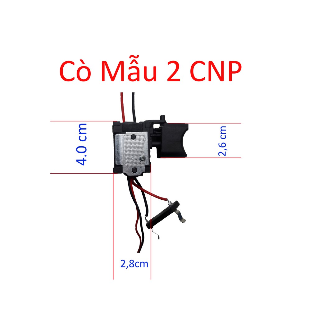 CNP Cò Khoan Mẫu 2 Mỏng Cho Máy Có Than 7,2v-24v Dùng Cho Motor Dưới 775