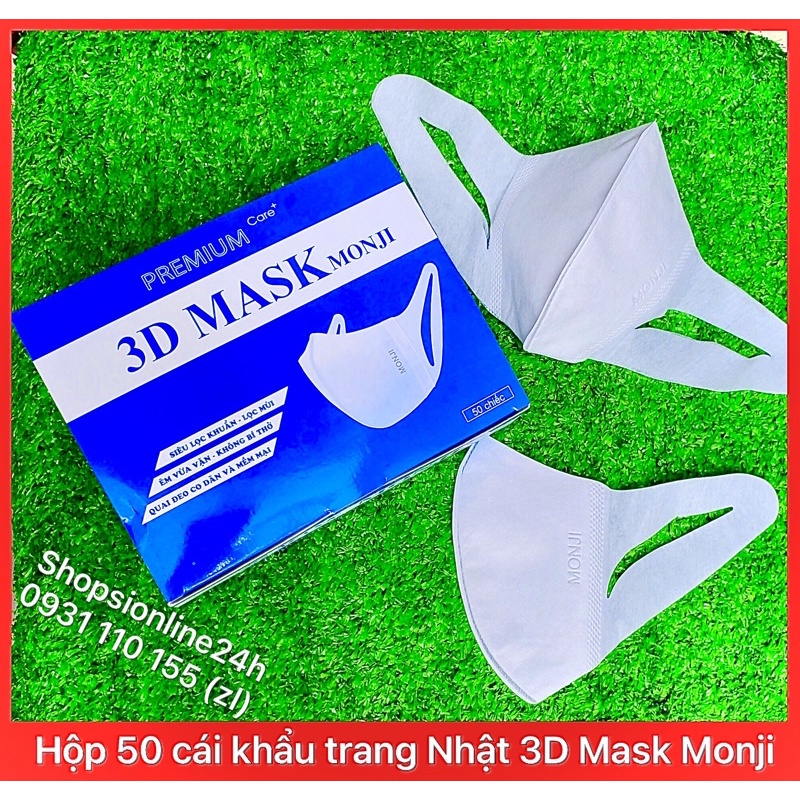 ✅ Hộp 50 cái khẩu trang 3D Mask Monji Nhật Bản kháng khuẩn cao cấp