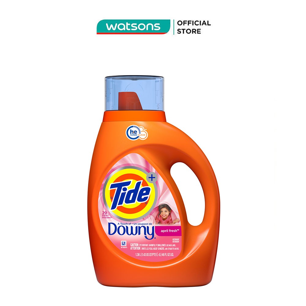 Nước Giặt Tide+ A Touch Of Downy Hương Downy April Fresh 1.36L