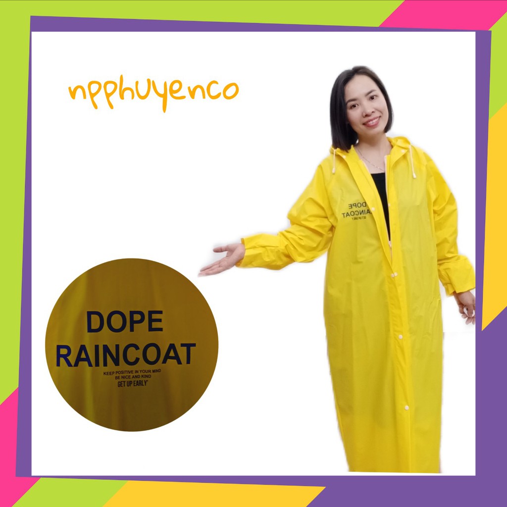 ÁO MƯA MĂNG TÔ ADOPE RAINCOAT THỜI TRANG UNISEX  có KHÓA KÉO  - siÊu cá tính bao chất hàn quốc)