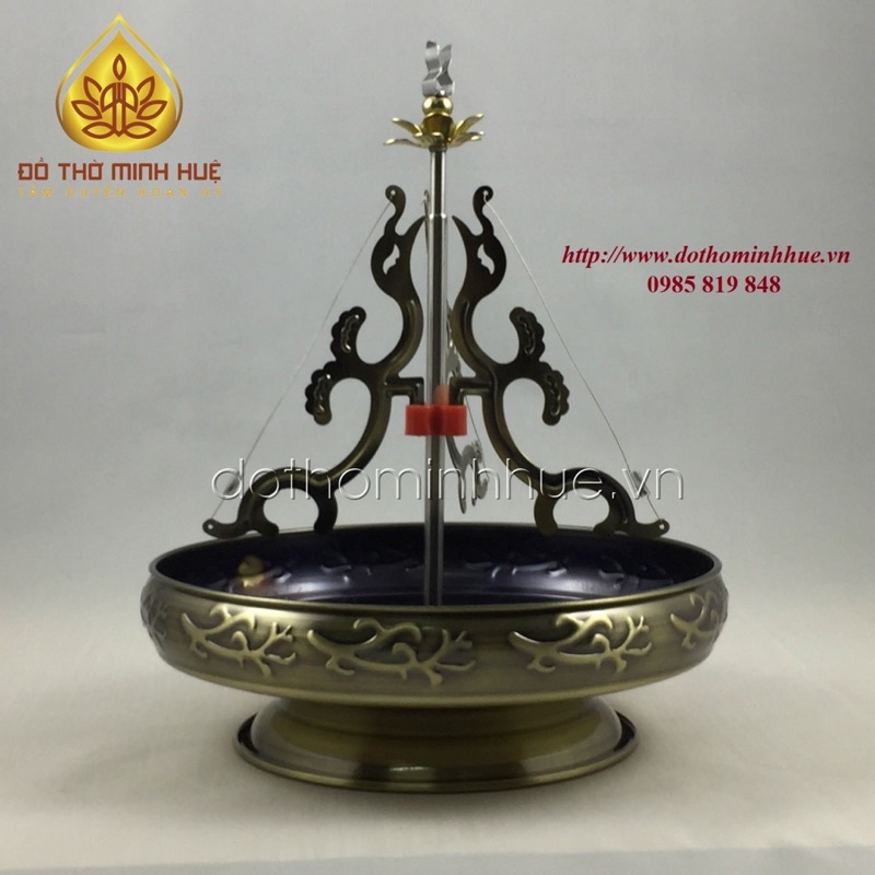 Đĩa thắp hương vòng - Tặng kèm 1 hộp Nhang vòng thảo dược 24h Vĩnh Thuận Phát