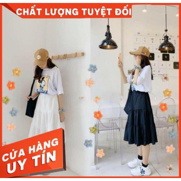 🌈FREESHIP🌈 Chân váy vôn chữ A dáng dài qua gối mẫu mới nhất