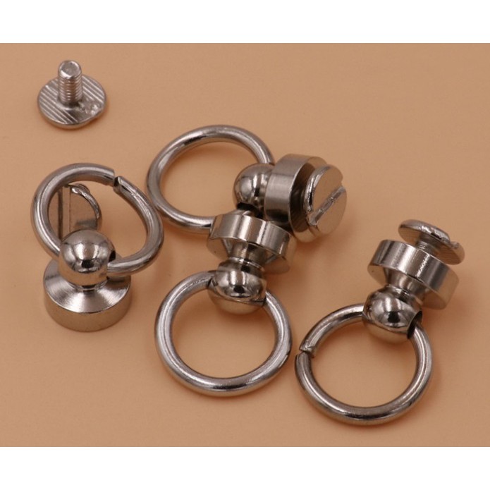 Chốt khoen vít đồng cho ví biker