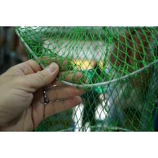 Giỏ cá lưới dù (Vành bằng dây cáp)