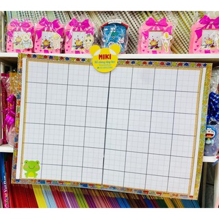 Bảng nhóm handmade ép plastic, mặt sau là khăn phủ bàn (1 bảng)