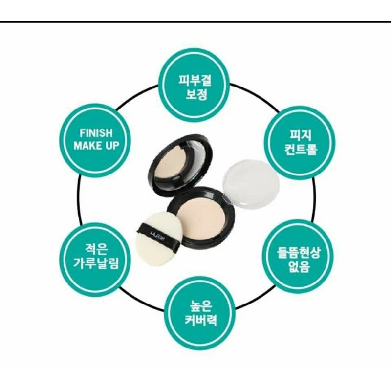 Phấn phủ siêu mịn Heelaa kiềm dầu nhờn,che khuyết điểm giữ lớp make up đẹp cả ngày dài