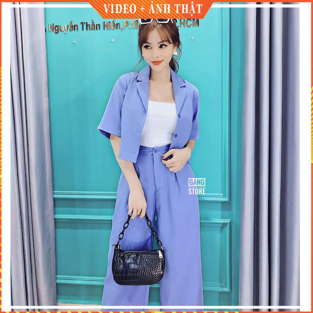 Bộ vest croptop nhiều màu Dưa Gang Store SCT01 chính hãng | BigBuy360 - bigbuy360.vn