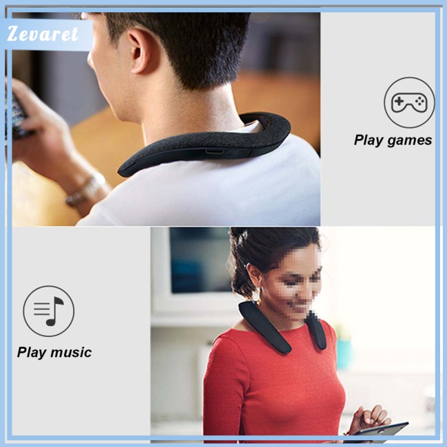 Loa Zevaret Bluetooth Không Dây 5D Pin 1200mAh Có Vòng Đeo Cổ