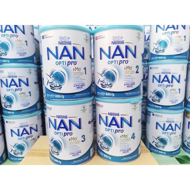 Sữa bột Nan Nga đủ số 1,2,3,4 800g mẫu mới