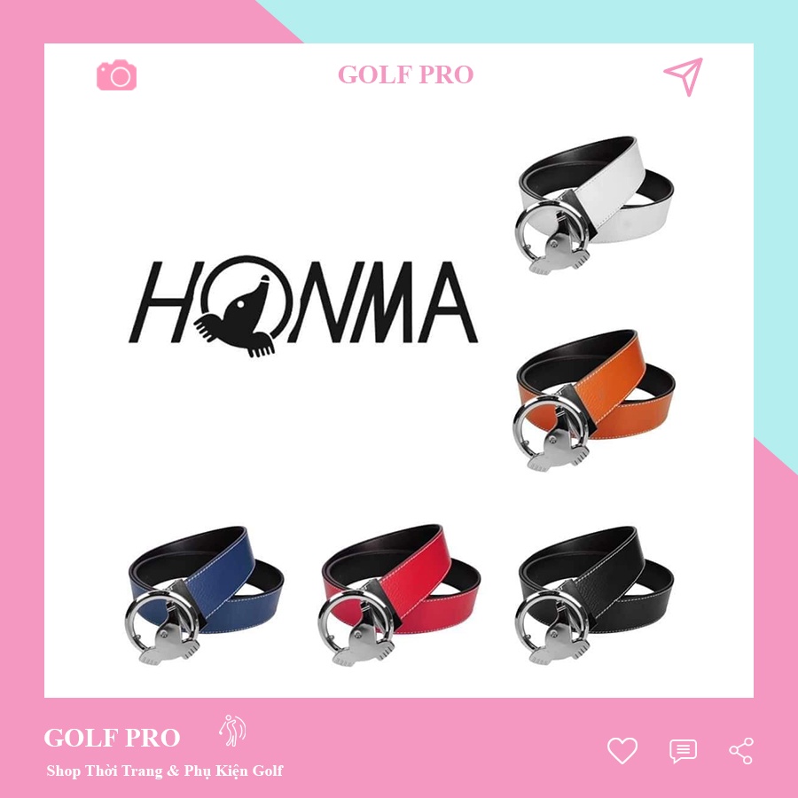 Thắt lưng golf nam thể thao Honma da Pu cao cấp GOLF PRO TL004