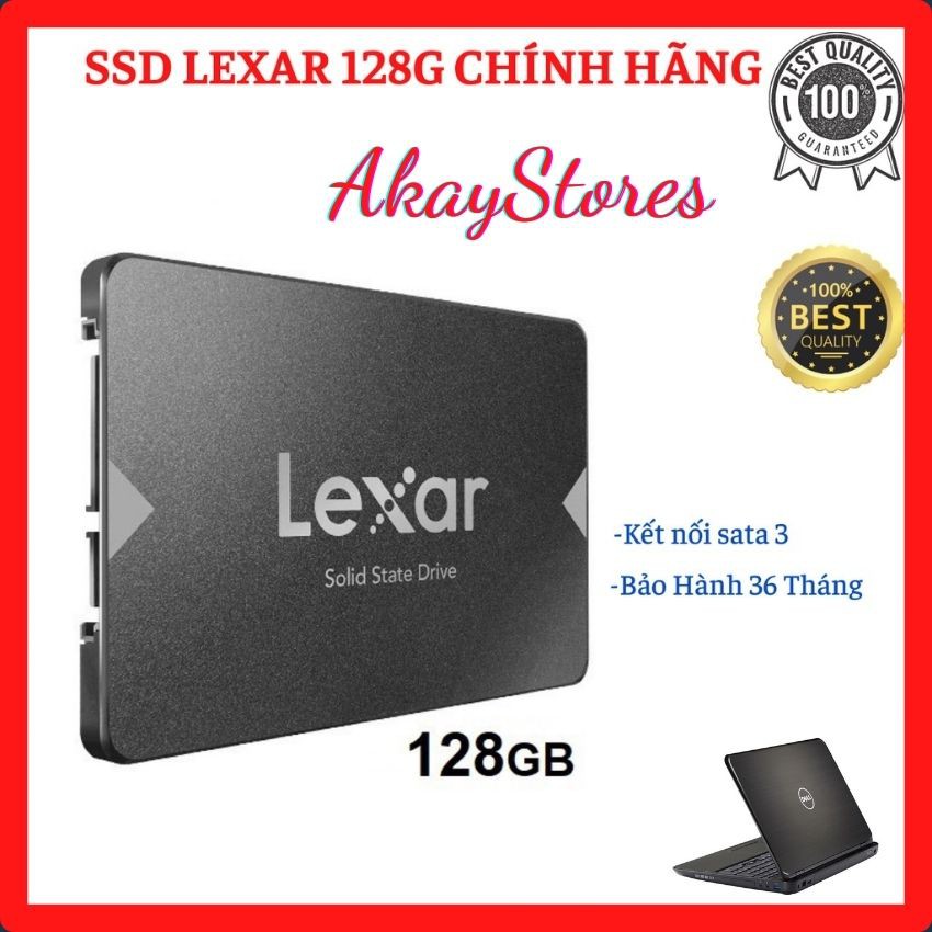 [Sale Sốc] Ổ cứng SSD 128G Lexar -NS100 SATA III (6Gb/s) New - Full Box AkayStores- Chính Hãng Mai Hoàng - BH 36 Tháng